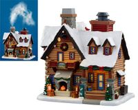 Lemax - Thicket Falls Cabin - Bâtiment éclairé avec effet fumée