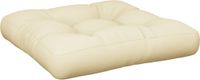 vidaXL Palletkussen 58x58x10 cm stof crèmekleurig