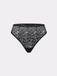 erlich TEXTIL String ICONIC LACE HIGH WAIST BRAZIL STRING schaduwzwart gebloemd