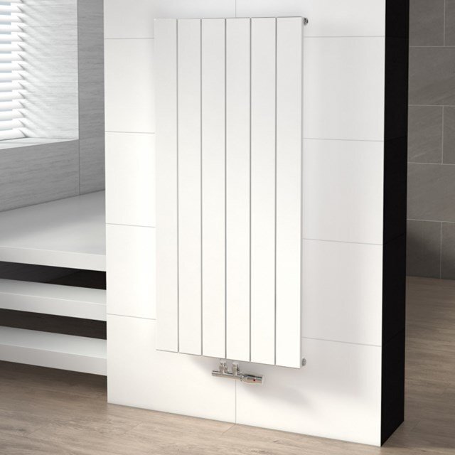 Maxaro Aluminium Designradiator Jupiter Glanzend Wit 1052 Watt 56,5x120cm Verticaal