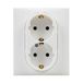 LEGRAND Niloé Step 398208 Dubbel stopcontact, 2 x 2 P+T, 16 A, monteerbaar voor inbouwinstallatie, wit
