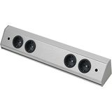 WIPO Stekkerdoos Corner Compact 230 V, max. 3500 Watt, L 760 mm, roestvrijstalen effect