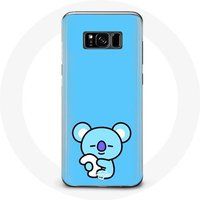 Maniacase Hoesje voor Samsung Galaxy S8 Plus Bangtan BTS BT21 Koya RM Blauwe Achtergrond