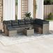 Maison Exclusive - Ensemble de meubles de jardin 9 pièces avec canapé et coussins, gris, en polyrotin