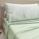 PETTI Artigiani Italiani - Katoenen beddengoed met kussenslopen met digitale print, eenpersoonsbed, beddengoedset voor eenpersoonsbed, salie, 100% Made in Italy