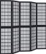 vidaXL Kamerscherm met 5 panelen massief paulowniahout zwart