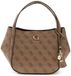 GUESS Coleen Logo Satchel Handtas Lichtbruin