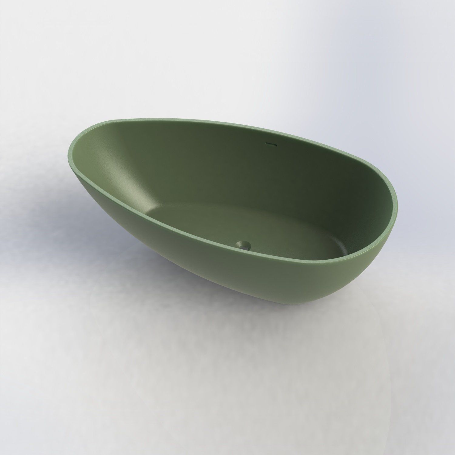 Salenzi Unica Vrijstaand Ligbad - 170x86x54 cm - Legergroen