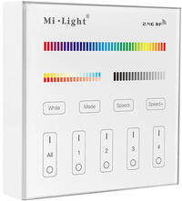 milight MiBoxer - Smart Touch Wandbediening - RGB+CCT - 4 Zone - Mat Wit