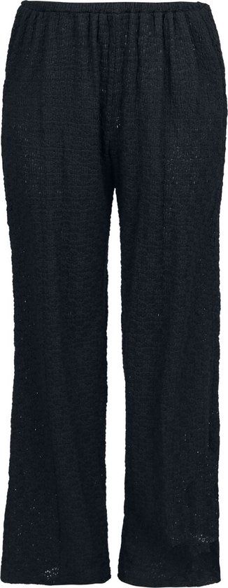 R.E.D. by EMP R.E.D. Rock-Engineered Design Zwarte wijde broek met kanten details - Dames - L