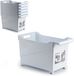 Plasticforte Boîte de rangement - Lot de 4 pièces - Blanc - 45 x 24 x 27,5 cm - Plastique