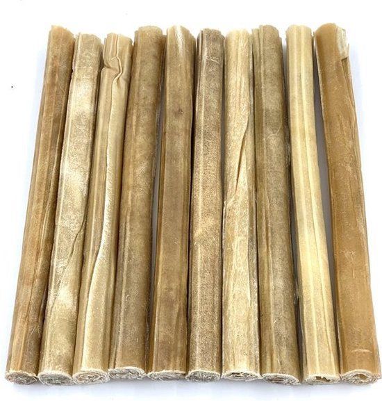 Landman Hoevelaken Geperste staaf - 10 stuks - Runderhuid - Kauwstaven - Hondensnacks