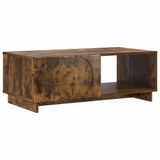 vidaXL Salontafel Gerookt eiken 95 x 50,5 x 35 cm Bewerkt hout