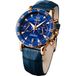 Vostok Europe VK64-515B670 Heren Chronograaf Japans Kwartsuurwerk Horloge Blauw Siliconen Band