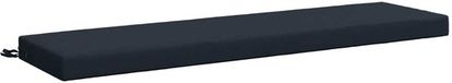vidaXL Coussin de banc SOEST 100% Polyester Bleu foncé 150 x 40 x 8 cm