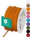 Halbach Seidenbänder Premium koord (donkeroranje), breedte 4 mm, lengte 25 m