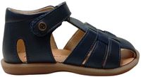 Naturino Zaffiro Platte Sandalen Kinderen Unisex Blauw Leer Klittenband