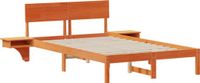 vidaXL Bedframe Wasbruin 140 x 200 cm Massief Grenenhout
