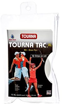Tourna Tac Tennis Grips - White - 10 Pack - Unisex