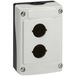 BACO LBX0200 224202 Lege behuizing 2 inbouwplaatsen (l x b x h) 107 x 74 x 47.9 mm Grijs, Zwart 1 stuk(s)