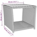 vidaXL 3-delige Loungeset Poly Rattan Massief Acaciahout Grijs