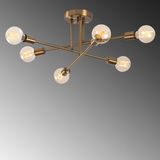 Asir Group Flower Kroonluchter | METALEN BEHUIZING | Vintage Plafondlamp - Goud - Metaal
