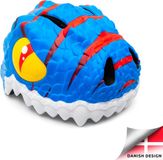 Kinderfietshelm Crazy Safety Kinderfietshelm Blauwe Draak Maat M