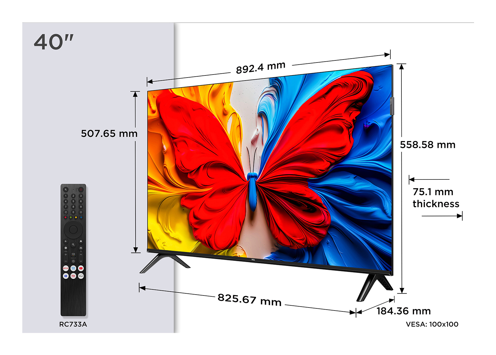 TCL 40S59K / QLED screen / 40 inch / Unknown