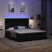 Prolenta Maison Exclusive - Ottomaans bedframe met matrassen, zwart, 180x200 cm, fluweel