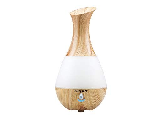 Beper srl ultrasone diffuser - wit, hout-effect - klein tot medium