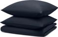 Blumtal Housse de couette Microfibre Nova - Housse de couette Lits Jumeaux 240 x 220 cm - 2 x Taie d'oreiller 40 x 70 cm - Bleu foncé