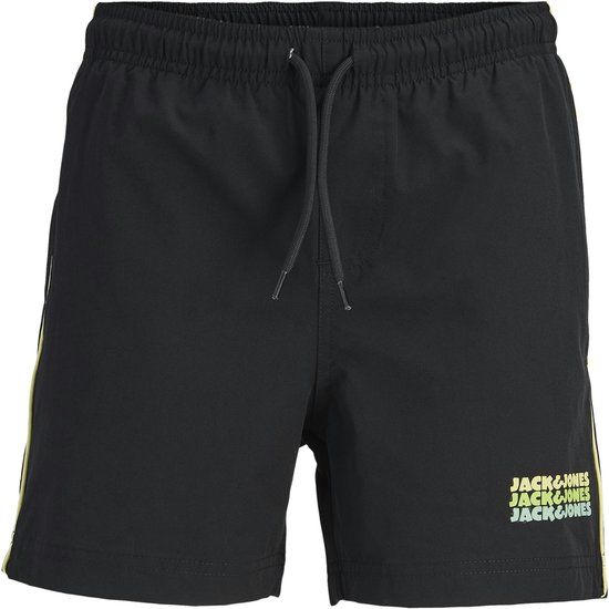 JACK&JONES JPSTMAUI SUNRISE TRIPLE LOGO SWIM JNR Zwembroek Jongens Zwart Polyester Maat 128