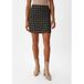 comma Geruite mini rok - antraciet/wit