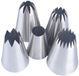 OEM TOVBMUP Decoratietips - Taartdecoratie - Bakgereedschap van roestvrij staal - Voor het decoreren van taarten en cupcakes - Modellen 9FT, 356, 1E, 1C, 1A - Set van 5