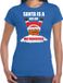 Bellatio Decorations Shoppartners Bv Fout Kerstshirt / Kerst t-shirt Santa is a big fat motherfucker blauw voor dames - Kerstkleding / Christmas outfit S