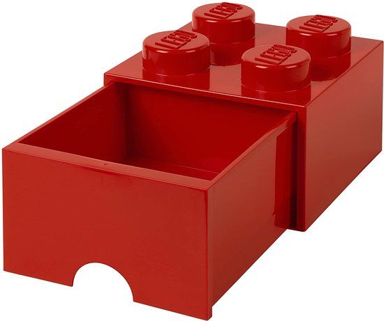 LEGO Brick 4 Opbergbox - Rood - 6L