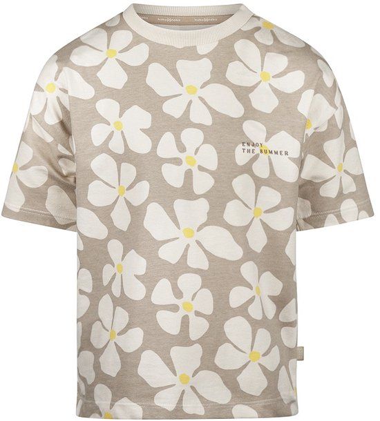 Koko Noko Jongens T-Shirt Loose Fit Sand Flowers maat 140