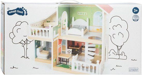 Small Foot Houten Urban Villa Poppenhuis met Meubeltjes - 9dlg.
