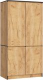 AKORD Kast AKORD S90 Craft eiken 90 cm 4-deurs 90 x 51 x 180 cm