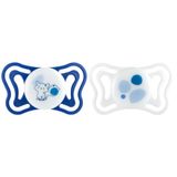 Chicco PhysioForma Light siliconen fopspeen voor meisjes van 2-6 maanden, met siliconen speen, licht en ademend, ergonomische vorm, ondersteunt de juiste mondontwikkeling, roze, 2 stuks