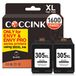 HP Cartouches d'encre recyclées pour HP 305 XL - 2 cartouches noires