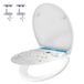 YEAUPE PRO Abattant WC Forme O Duroplast Blanc Frein de Chute avec Gabarit