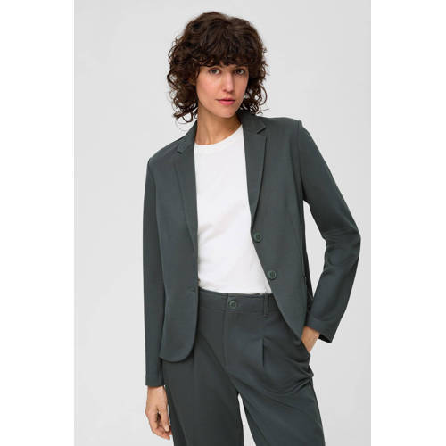 s.Oliver s.Oliver getailleerde blazer antraciet