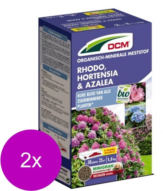 DCM Meststof Rhodendron Hortenzia & Azalia - Siertuinmeststoffen - 2 x 3 kg