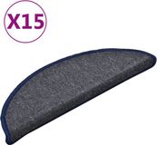 VidaXL Trapmatten 15 st 56 x 17 x 3 cm donkergrijs en blauw