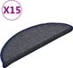 VidaXL Trapmatten 15 st 56 x 17 x 3 cm donkergrijs en blauw