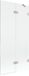 Mexen Lunar paroi de douche 2 pièces droite 90 x 150 , transparent, nickel brossé - 897-090-100-97-00-P