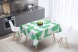 Bonamaison Tafelkleed, Anti-Mold, Sneldrogend, Waterdicht, 100% Polyester Tafellaken, Petroleum Groen, Wit, 140 x 140 Cm