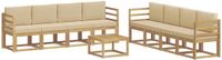 vidaXL - Bank loungeset - 8 zitplekken - Wit en Beige