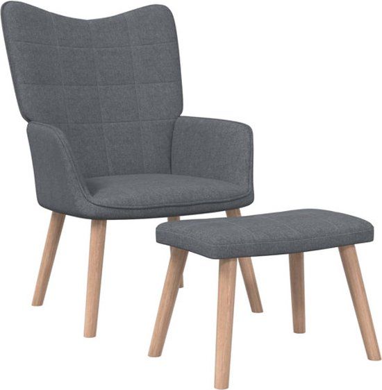 VidaXL Accentstoel Stof Donkergrijs